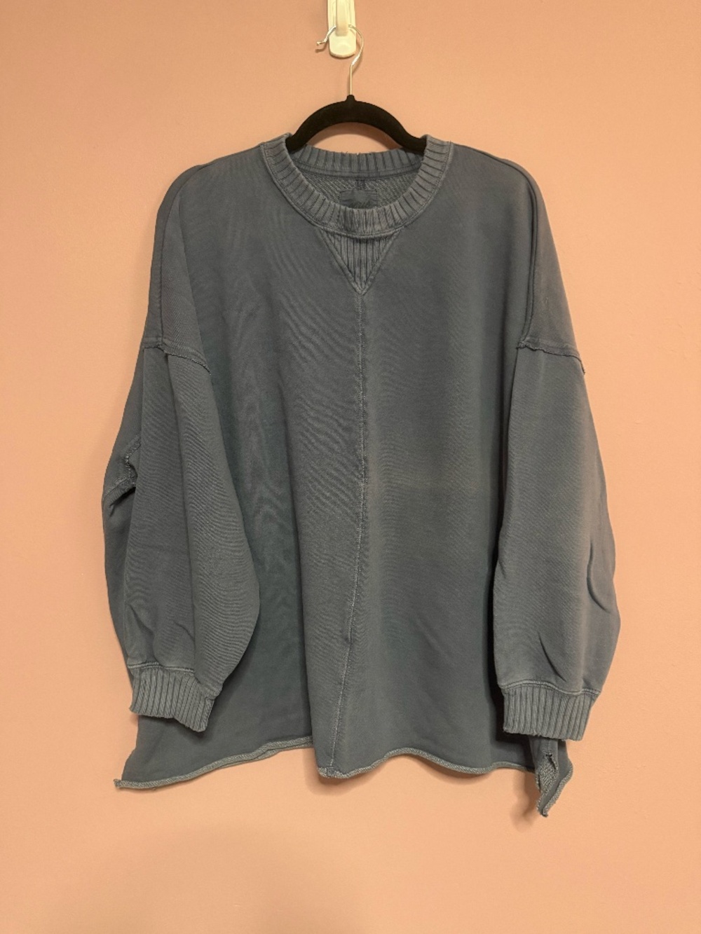 Aerie Down-To-Earth Oversized Sweatshirt in Fresh Bright Blue - L